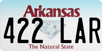AR license plate 422LAR
