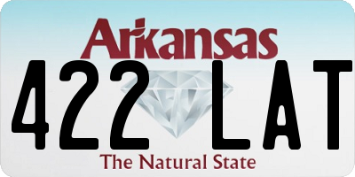 AR license plate 422LAT