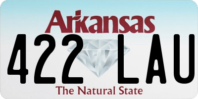 AR license plate 422LAU