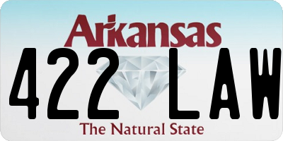 AR license plate 422LAW