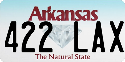 AR license plate 422LAX