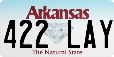 AR license plate 422LAY