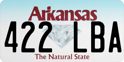 AR license plate 422LBA