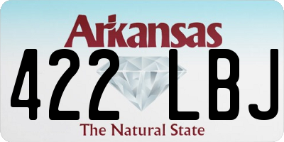 AR license plate 422LBJ