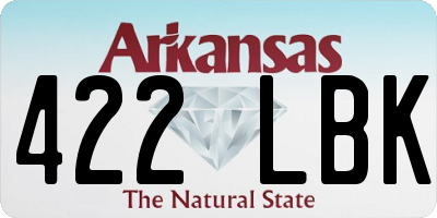 AR license plate 422LBK