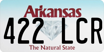 AR license plate 422LCR