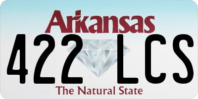 AR license plate 422LCS