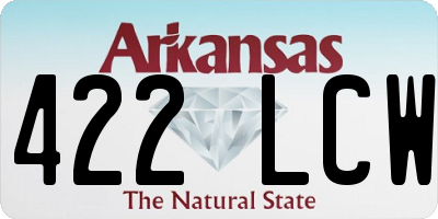 AR license plate 422LCW