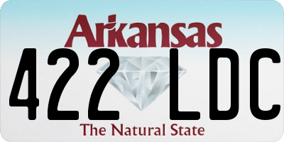 AR license plate 422LDC