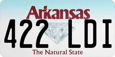 AR license plate 422LDI