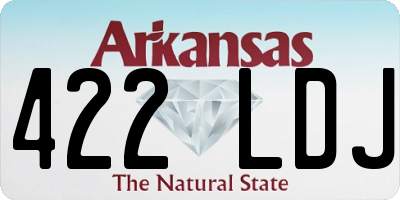 AR license plate 422LDJ