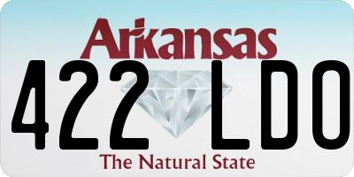 AR license plate 422LDO