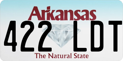 AR license plate 422LDT