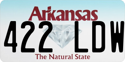 AR license plate 422LDW