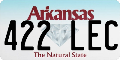 AR license plate 422LEC