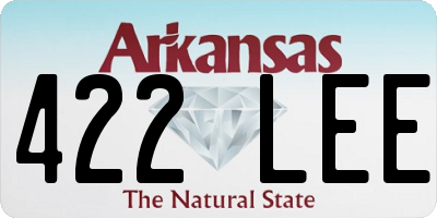 AR license plate 422LEE