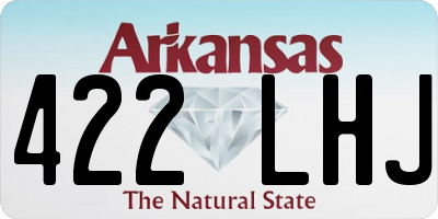 AR license plate 422LHJ