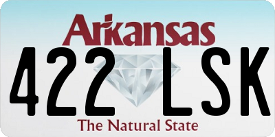 AR license plate 422LSK