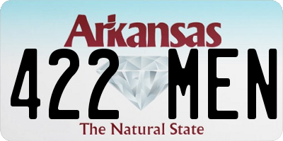 AR license plate 422MEN