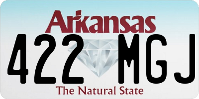 AR license plate 422MGJ