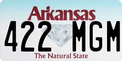 AR license plate 422MGM