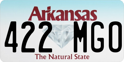 AR license plate 422MGO