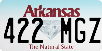 AR license plate 422MGZ