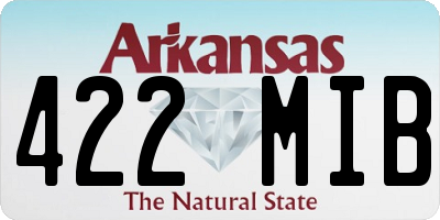 AR license plate 422MIB