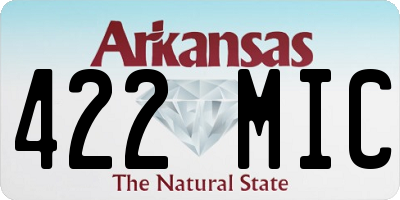 AR license plate 422MIC