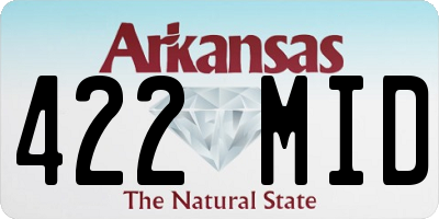 AR license plate 422MID