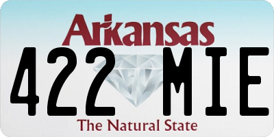 AR license plate 422MIE