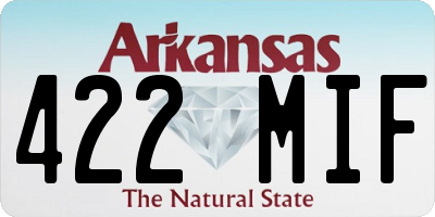 AR license plate 422MIF