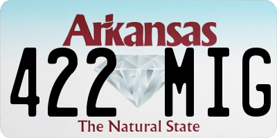 AR license plate 422MIG