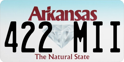 AR license plate 422MII