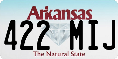 AR license plate 422MIJ