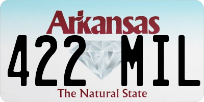 AR license plate 422MIL