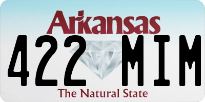 AR license plate 422MIM