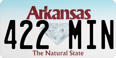 AR license plate 422MIN