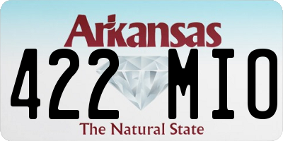AR license plate 422MIO