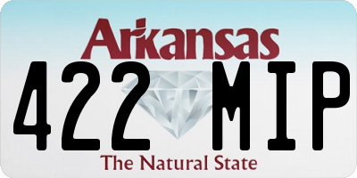 AR license plate 422MIP