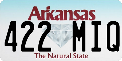 AR license plate 422MIQ