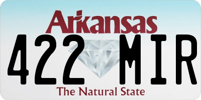 AR license plate 422MIR