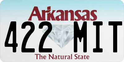 AR license plate 422MIT