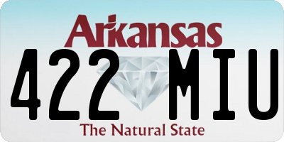 AR license plate 422MIU