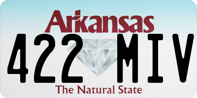 AR license plate 422MIV