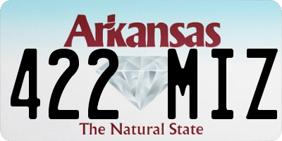 AR license plate 422MIZ