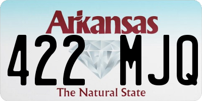 AR license plate 422MJQ