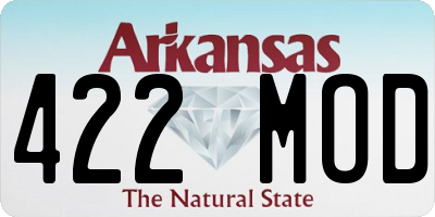 AR license plate 422MOD