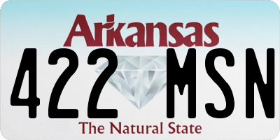 AR license plate 422MSN