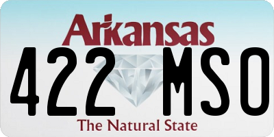 AR license plate 422MSO